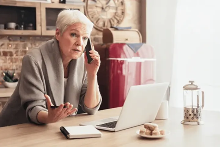 a woman speaking on her phone